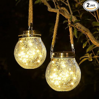 Садовый солнечный светильник Garden Light Jar, стеклянный LED шар, 20 светодиодов, IP65