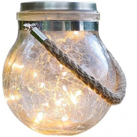 Садовый солнечный светильник Garden Light Jar, стеклянный LED шар, 20 светодиодов, IP65