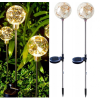 Садовый солнечный светильник Шар CC240403, 20 LED, 70 см, комплект 2 шт. Садовый солнечный светильник Шар CC240403, 20 LED, 70 см, комплект 2 шт.