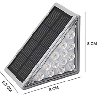 Садовый солнечный светильник для лестниц, 8 LED, 8×8×5,5 см, комплект 6 шт. Садовый солнечный светильник для лестниц, 8 LED, 8×8×5,5 см, комплект 6 шт.