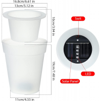 Садовый вазон с подсветкой Garden Light Vase, 4 LED,