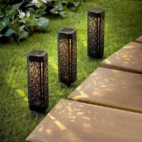 Садовый солнечный светильник Garden Light 10, ажурный, комплект 4 шт.