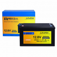 Аккумулятор HAMIDCO Solar LiFePO4, 12.8V 200Ah, 2560Wh, с LCD-дисплеем