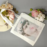 Бежевый шоппер 24-473 на молнии с карманом 40х34 см 6 цветов