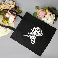 Чёрный шоппер 24-475 на молнии с карманом 40х34 см