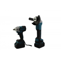 Набор инструментов 2 в 1: аккумуляторный гайковерт и угловая шлифмашина