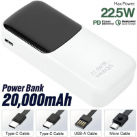 Портативный аккумулятор Power Bank TR-972, 20000 мАч, 22.5 Вт