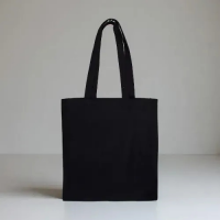 Чёрный шоппер 25-144 (26-61) на молнии с карманом без рисунка 40х34см