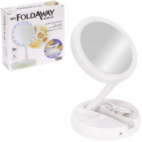 Зеркало косметическое LED Mirror Light XJ-988, двойное, с подсветкой, складное, USB/батарейки