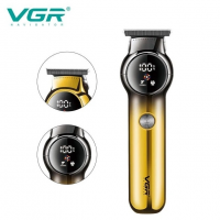 Триммер аккумуляторный VGR V-989, для стрижки и окантовки, 3 насадки, индикатор зарядки