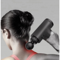 Массажёр ручной аккумуляторный Massage Gun, 6 скоростей, 4 насадки