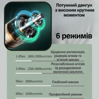 Массажёр ручной аккумуляторный Fascial Gun KH-320, 7 скоростей, 4 насадки