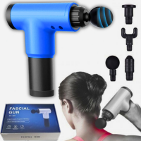 Массажёр ручной аккумуляторный Fascial Gun KH-320, 7 скоростей, 4 насадки