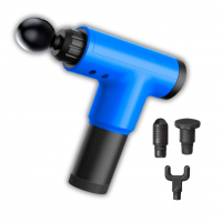 Массажёр ручной аккумуляторный Fascial Gun KH-320, 7 скоростей, 4 насадки