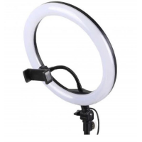 Кольцевая лампа JY-1870, 10" (26 см), LED, 3 режима света, USB, крепление для штатива и телефона