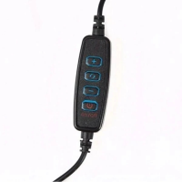 Кольцевая лампа QX-360, 14" (36 см), LED, 3 режима света, USB, крепление для штатива и телефона