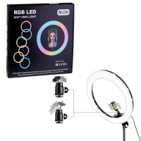 Кольцевая лампа MJ-36 RGB, 14" (36 см), мульти-режимная подсветка, USB