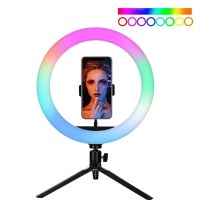 Кольцевая лампа MJ-36 RGB, 14" (36 см), мульти-режимная подсветка, USB