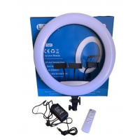 Кольцевая лампа LJJ-45, 18" (45 см), LED, 3 режима света, пульт, питание от сети