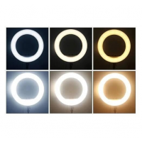 Кольцевая лампа LJJ-45, 18" (45 см), LED, 3 режима света, пульт, питание от сети