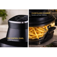 Air fryer MS-3228, 7 л, стеклянная чаша