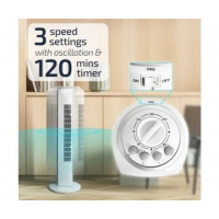 Вентилятор Domotec MS-1627, колонный напольный, 45 Вт