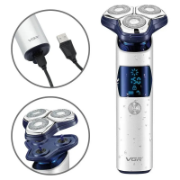 Электробритва VGR V-328, роторная, 3 плавающие головки, IPX7, USB