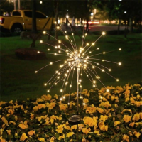 Садовый светодиодный светильник на солнечной батарее «Фейерверк», 150 LED, IP65, 2 шт Садовый светодиодный светильник на солнечной батарее «Фейерверк», 150 LED, IP65, 2 шт