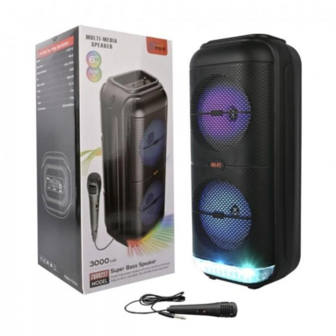 Портативная Bluetooth-колонка SPS ZQS6227, с беспроводным микрофоном Портативная Bluetooth-колонка SPS ZQS6227, с беспроводным микрофоном