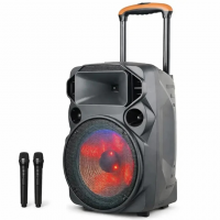 Портативная колонка Su-Kam SU 612, Bluetooth, USB, SD, караоке, 2 микрофона