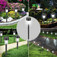 Садовый светильник Garden Light Lawn Lamp, 31 см, на солнечной батарее, комплект 12 шт.
