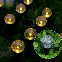 Садовый светильник Garden Light, шарообразный с пузырьками, на солнечной батарее, 20 шт(1уп) Садовый светильник Garden Light, шарообразный с пузырьками, на солнечной батарее, 20 шт(1уп)