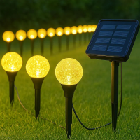 Садовый светильник Garden Light, шарообразный с пузырьками, на солнечной батарее, 20 шт(1уп) Садовый светильник Garden Light, шарообразный с пузырьками, на солнечной батарее, 20 шт(1уп)