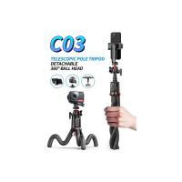 Штатив-трипод C03, гибкий, для телефона, фотоаппарата и экшн-камеры, с Bluetooth-пультом Штатив-трипод C03, гибкий, для телефона, фотоаппарата и экшн-камеры, с Bluetooth-пультом