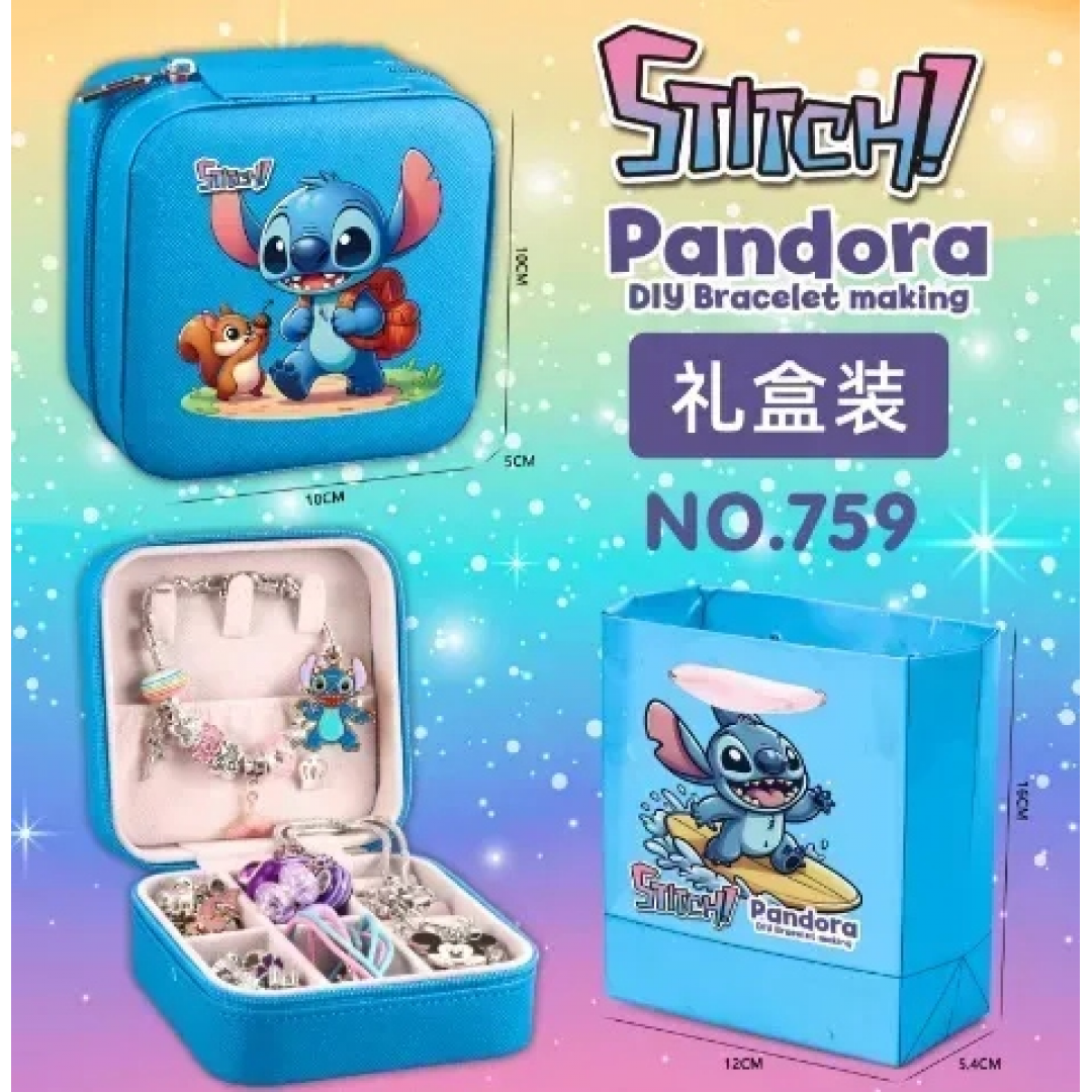 Набор для создания браслетов Stitch Pandora №759, в подарочном кейсе Набор для создания браслетов Stitch Pandora №759, в подарочном кейсе