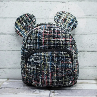 Рюкзак Ears с ушками, 21×18×12 см, твидовая ткань, передний карман Рюкзак Ears с ушками, 21×18×12 см, твидовая ткань, передний карман