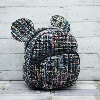 Рюкзак Ears с ушками, 21×18×12 см, твидовая ткань, передний карман Рюкзак Ears с ушками, 21×18×12 см, твидовая ткань, передний карман