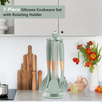 Набор кухонных принадлежностей 7 в 1 Kitchen Set Silicone AT-D3K, с подставкой Набор кухонных принадлежностей 7 в 1 Kitchen Set Silicone AT-D3K, с подставкой