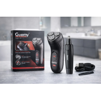 Электробритва Geemy GM-7113 2 в 1, роторная, с триммером для носа и ушей