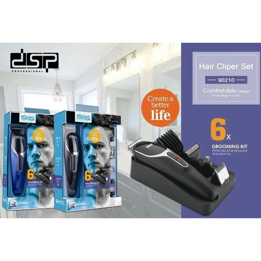 Машинка для стрижки DSP 90210, аккумуляторная, 5 в 1, с насадками для волос Машинка для стрижки DSP 90210, аккумуляторная, 5 в 1, с насадками для волос