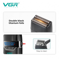 Электробритва VGR V-308, шейвер, сеточная, USB Type-C, LED-дисплей Электробритва VGR V-308, шейвер, сеточная, USB Type-C, LED-дисплей
