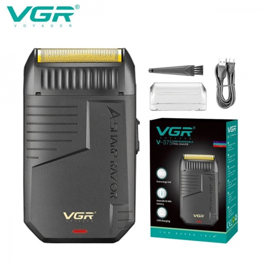 Электробритва VGR V-375, сеточная, с выдвижным триммером, LED-дисплеем Электробритва VGR V-375, сеточная, с выдвижным триммером, LED-дисплеем