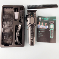 Машинка для стрижки VGR V-600, LCD-дисплей, USB Type-C