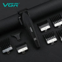 Машинка для стрижки VGR V-640C, аккумуляторная, LED-дисплей, USB