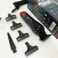 Триммер VGR V-998, аккумуляторный, LED-дисплей, 4 насадки