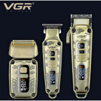 Набор для стрижки VGR V-642 Gold, машинка, триммер и шейвер, аккумуляторный Набор для стрижки VGR V-642 Gold, машинка, триммер и шейвер, аккумуляторный