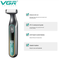 Электробритва VGR V-360, аккумуляторная, с цифровым дисплеем Электробритва VGR V-360, аккумуляторная, с цифровым дисплеем