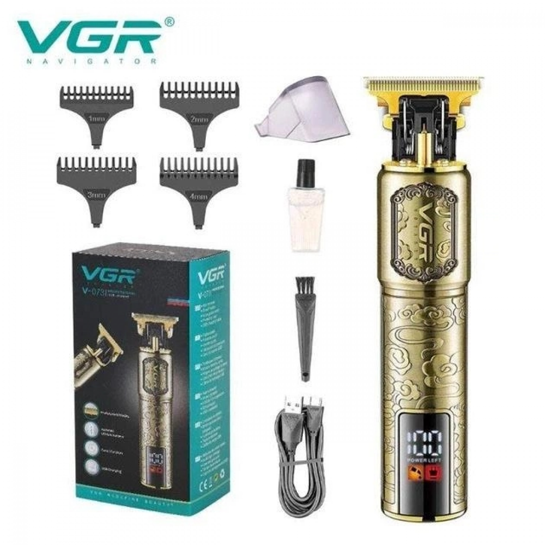 Триммер VGR V-073, аккумуляторный, 4 насадки, USB Триммер VGR V-073, аккумуляторный, 4 насадки, USB