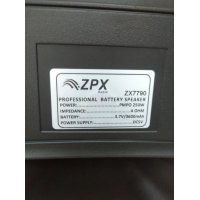 Портативная акустическая система ZPX-7790, TWS, 8", 250 Вт