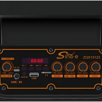 Портативная акустическая система SPS ZQS15123, 15", Bluetooth, TWS, LED-подсветка